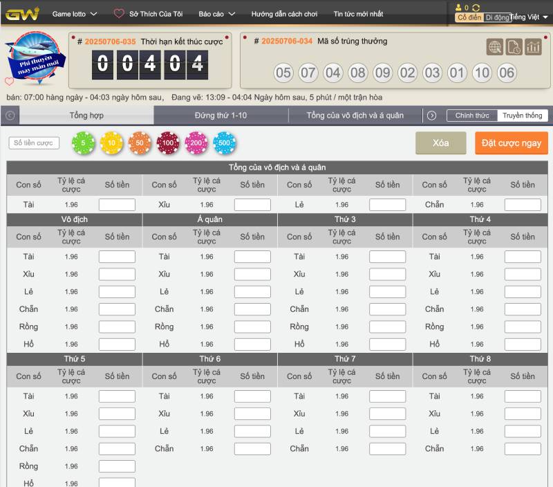 Tỷ lệ ăn cao, thanh toán nhanh gọn