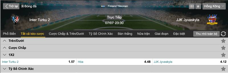 Tỷ lệ kèo châu Âu và cách tận dụng tại ACB8